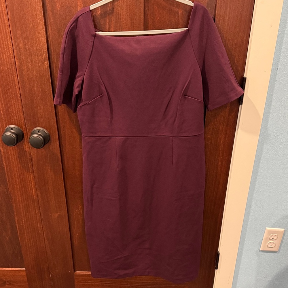 Ann Taylor Deep Purple Midi Dress